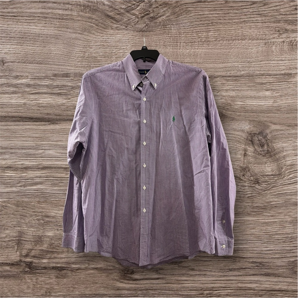 Ralph Lauren Men's Lavender Striped Shirt